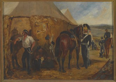 Los 6º Guardias de Dragones en el Campamento de Chobham, 14 de junio-25 de agosto de 1853 de Samuel Henry Alken
