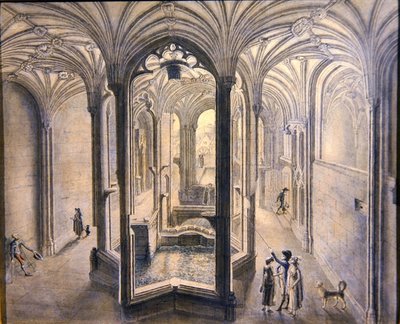 Vista interior del Spa Holywell, Gales del Norte de Samuel Hieronymous Grimm
