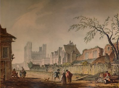 Puerta de San Agustín, Canterbury, siglo XVIII de Samuel Hieronymous Grimm