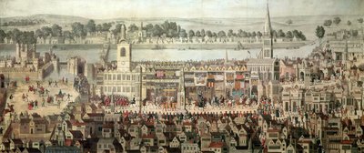 La procesión de coronación del rey Eduardo VI en 1547 de Samuel Hieronymous Grimm