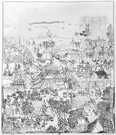 El campamento del rey Enrique VIII en Marquison, julio de 1544 de Samuel Hieronymous Grimm