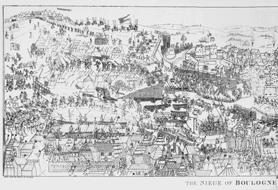 El sitio de Boulogne por el rey Enrique VIII en 1544, grabado por James Basire, 1788 de Samuel Hieronymous Grimm