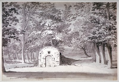 Una casa de hielo o conducto en Greenwich Park, Londres, 1772 de Samuel Hieronymus Grimm