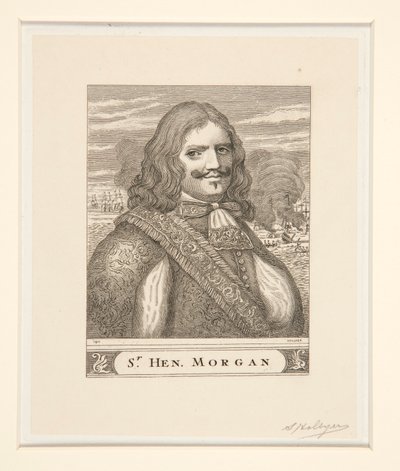 retrato de sir henry morgan de Samuel Hollyer