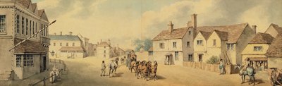 Un carruaje y cuatro pasando por Chippenham, Wiltshire de Samuel Howitt