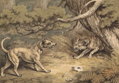 El perro y el lobo de Samuel Howitt