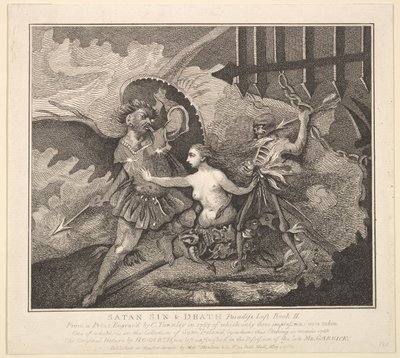 Satanás, Pecado y Muerte, Paraíso Perdido, Libro II de Samuel Ireland