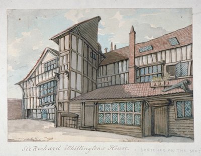 Casa de Sir Richard Whittington, Milton Street, Ciudad de Londres de Samuel Ireland