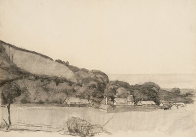 Paisaje con edificios de granja de Samuel Isham