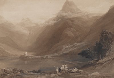 Lago Llanberis, Gales del Norte, 1820-30 de Samuel Jackson