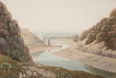 El Avon y la Casa Old Hotwell desde las Rocas de San Vicente, c. 1825 de Samuel Jackson