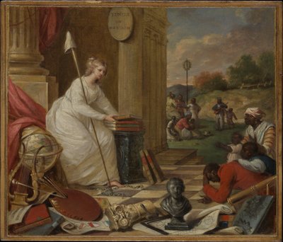 Study For Liberty Displaying the Arts and Sciences, or The Genius of America Encouraging the Emancipation of the Blacks, c.1791-92 (óleo sobre lienzo) de Samuel Jennings