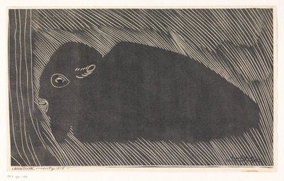 Bisonte reclinado de Samuel Jessurun de Mesquita (signed by artist)