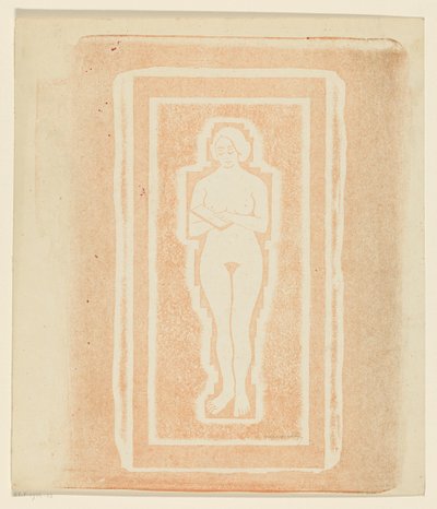 Desnudo con un libro o una losa de piedra en la mano de Samuel Jessurun de Mesquita (signed by artist)