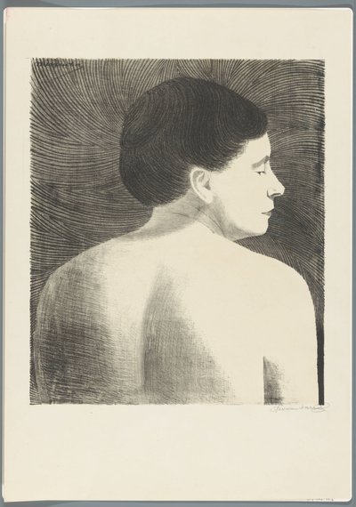 Vista por detrás de un desnudo femenino de Samuel Jessurun de Mesquita (signed by artist)