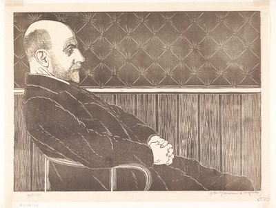 Retrato de Maurits van der Valk de Samuel Jessurun de Mesquita (signed by artist)