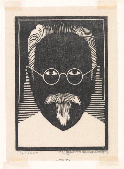 Autorretrato con gafas y perilla de Samuel Jessurun de Mesquita (signed by artist)