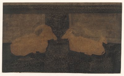 Unas cabras reclinadas de Samuel Jessurun de Mesquita