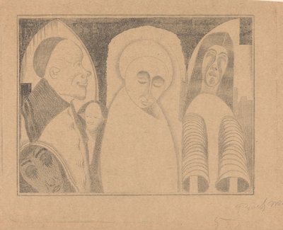 Fantasía: varias figuras, la más correcta con mangas como mangas de Samuel Jessurun de Mesquita