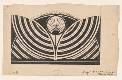 Diseño de un sello tipográfico ornamental de Samuel Jessurun de Mesquita