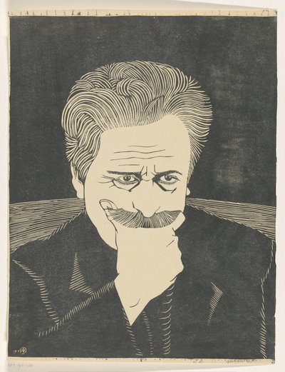 Autorretrato con la mano en el bigote de Samuel Jessurun de Mesquita