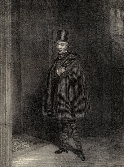 El Duque entrando en la Cámara de los Lores, ilustración de 