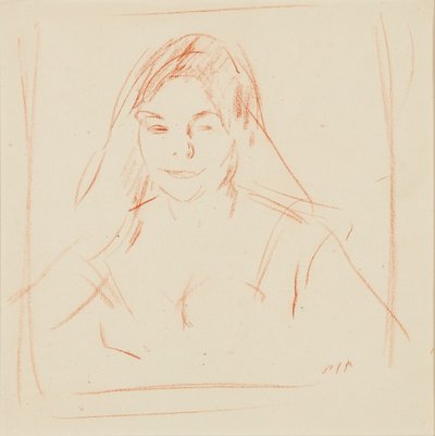 Chica con velo de Samuel John Peploe