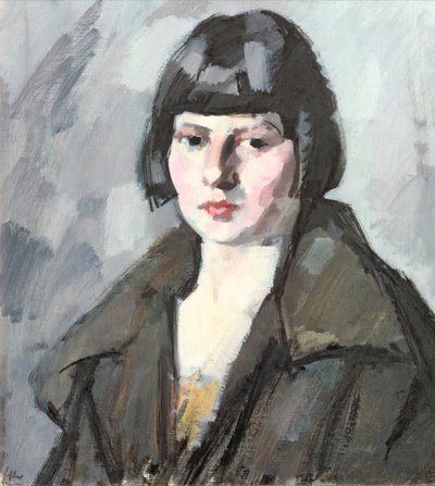 Cabeza de una joven, c.1920 de Samuel John Peploe