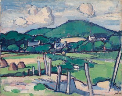 Paisaje, c.1891-1935 (óleo sobre tabla) de Samuel John Peploe