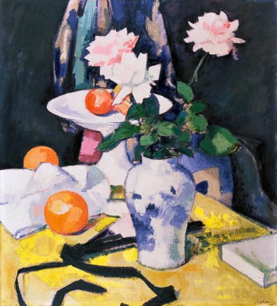Rosas y naranjas de Samuel John Peploe