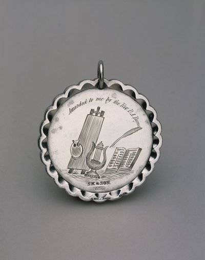 Medalla bordada, c.1850 (plata) de Samuel Kirk