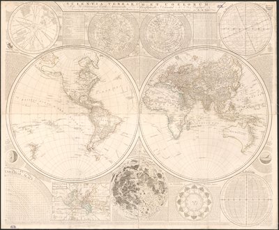 Scientia terrarum et coelorum : o, los cielos y la tierra astronómicamente y geográficamente delineados y mostrados : conteniendo los detalles más curiosos y útiles en los sistemas solares estelares y mundanos, fielmente enumerados y delineados de acuerdo  de Samuel; Kitchin Dunn