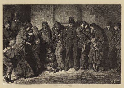 Sin hogar y hambriento de Samuel Luke Fildes