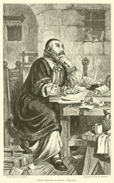 Ridley escribiendo en prisión de Samuel Luke Fildes