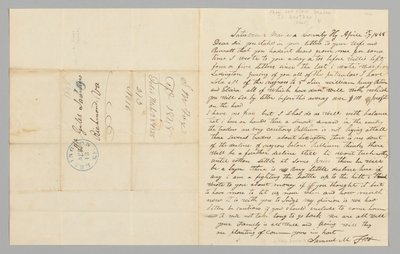 Carta a Giles Saunders de Samuel M. Fox sobre el comercio de esclavos, 17 de abril de 1848 de Samuel M. Fox