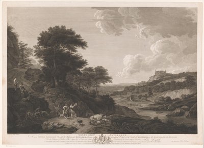 Paisaje con pastores danzantes
Diversión de los pastores (título en el objeto) de Samuel Middiman