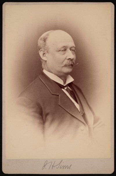 Retrato de J.H. Sims, entre 1876 y 1880 de Samuel Montague Fassett