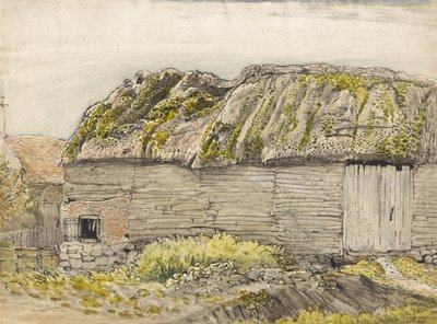 Un granero con un techo musgoso, Shoreham de Samuel Palmer