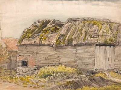 Un granero con el tejado cubierto de musgo, Shoreham de Samuel Palmer