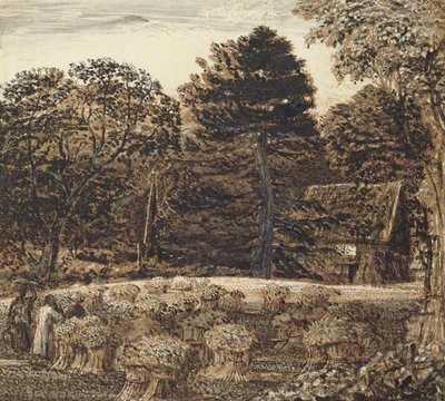 Un Campo de Maíz, Shoreham al Atardecer de Samuel Palmer