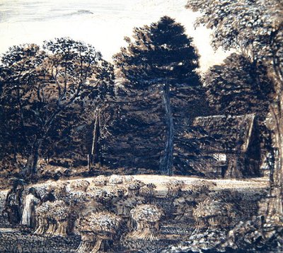 Un Campo de Maíz, Shoreham, al Atardecer, c.1830 de Samuel Palmer