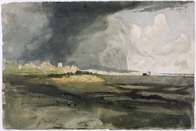 En Hailsham, Sussex: Se aproxima una tormenta, 1821 de Samuel Palmer