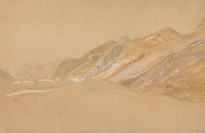 Montañas junto al Descanso del Viajero, cerca de Dolgelly de Samuel Palmer
