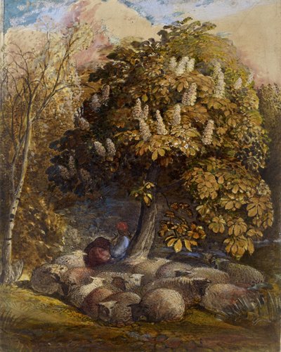 Pastoral con un Castaño de Indias, c.1830-31 de Samuel Palmer