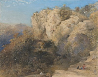 Paisaje rocoso en Gales de Samuel Palmer