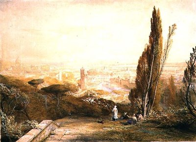 Roma, desde las Colinas Occidentales, c.1840 de Samuel Palmer