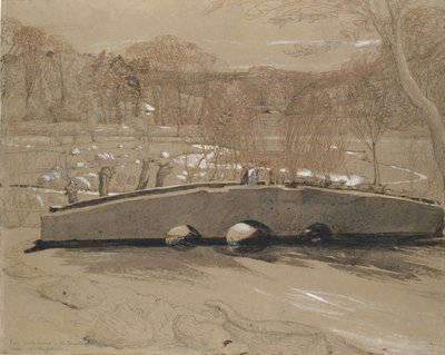 El puente en Shoreham, ca. 1829 de Samuel Palmer
