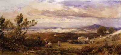El campo de maíz, mañana nublada de Samuel Palmer