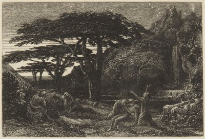 La arboleda de cipreses de Samuel Palmer