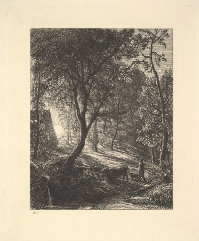 La cabaña del pastor, o atardecer, 1880 de Samuel Palmer